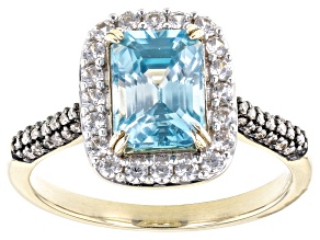 Pre-Owned Blue Zircon 14k Yellow Gold Ring 2.58ctw