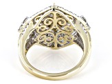 Pre-Owned White Diamond 10k Yellow Gold Quad Ring 2.00ctw