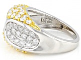 Pre-Owned Moissanite Platineve Two Tone Ring 1.86ctw DEW