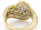 Pre-Owned White Diamond 10K Yellow Gold Cluster Ring 2.00ctw