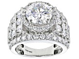 Pre-Owned Moissanite Platineve Ring 7.28ctw DEW