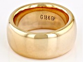 Pre-Owned 18k Yellow Gold Over Bronze 10mm Comfort Fit Band Ring