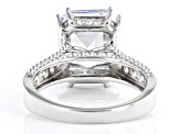 Pre-Owned White Cubic Zirconia Rhodium Over Sterling Silver Ring 11.35ctw