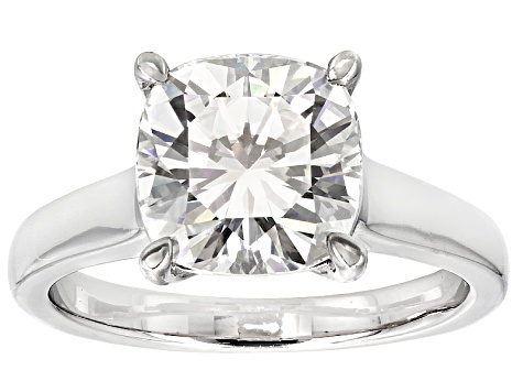 Pre-Owned Moissanite Platineve Ring 5.02ct DEW