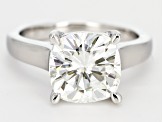 Pre-Owned Moissanite Platineve Ring 5.02ct DEW