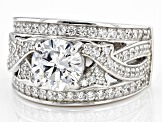 Pre-Owned White Cubic Zirconia Platinum Over Sterling Silver Ring 3.11ctw