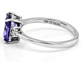 Pre-Owned Blue Tanzanite Rhodium Over 10k White Gold Ring 2.19ctw