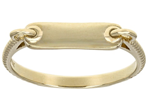 Pre-Owned 10k Yellow Gold ID Tag Ring