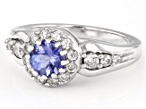 Pre-Owned Blue Tanzanite Rhodium Over Sterling Silver Ring 1.41ctw