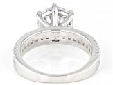 Pre-Owned White Cubic Zirconia Rhodium Over Sterling Silver Ring 5.54ctw