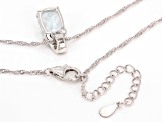 Pre-Owned Sky Blue Topaz Sterling Silver Pendant with Chain 3.15ct