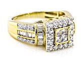 Pre-Owned White Cubic Zirconia 18k Yellow Gold Over Sterling Silver Ring 2.00ctw