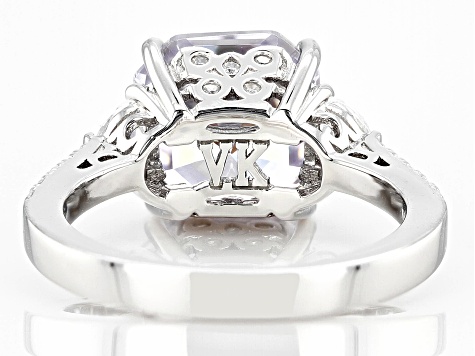 Pre-Owned White Cubic Zirconia Platineve® Asscher Cut Ring 9.15ctw