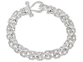 Pre-Owned Sterling Silver 10mm Byzantine Link Bracelet