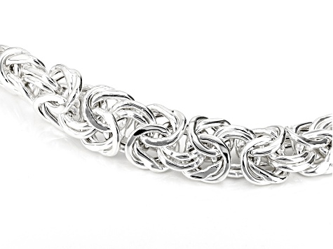 Pre-Owned Sterling Silver 10mm Byzantine Link Bracelet