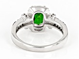 Pre-Owned Chrome Diopside Rhodium Over Sterling Silver Ring 1.66ctw