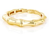 Pre-Owned 18k Yellow Gold Over Sterling Silver Bamboo Band Ring