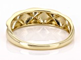 Pre-Owned 10k Yellow Gold Quilted Design Ring