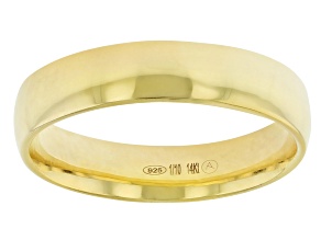 Pre-Owned Splendido Oro™ Divino 14k Yellow Gold With a Sterling Silver Core 4.3mm Band Ring