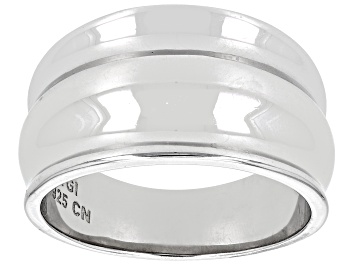 Picture of Pre-Owned Rhodium Over Sterling Silver Graduated Band Ring