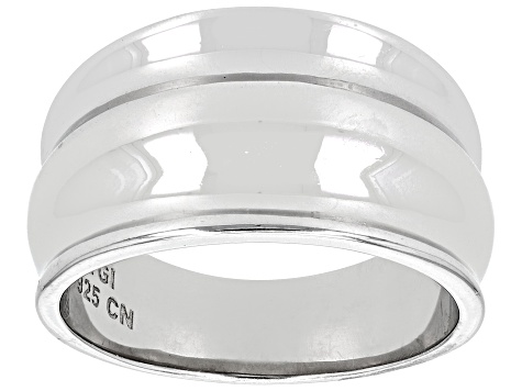 Pre-Owned Rhodium Over Sterling Silver Graduated Band Ring