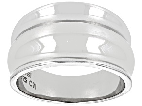Pre-Owned Rhodium Over Sterling Silver Graduated Band Ring