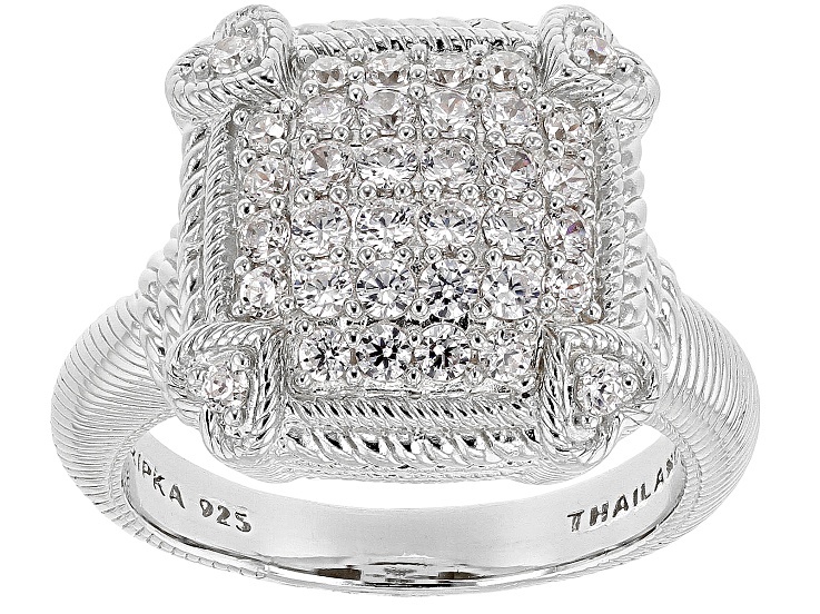 【TATIANA】(Silver925) Vela Halo Ring / 追跡送 White Cubic Zirconia Rhodium Over Sterling Silver Ring 5.12