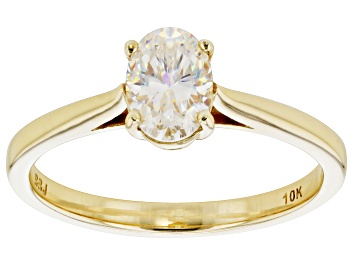 Picture of Pre-Owned Strontium Titanate 10k yellow gold solitaire ring .95ct