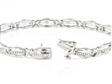 Pre-Owned White Diamond Accent Rhodium Over Sterling Silver Tennis Bracelet