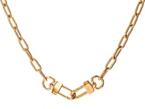 Pre-Owned 18k Yellow Gold Over Bronze Paperclip Chain