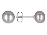 Pre-Owned Multi-Color Cultured Freshwater Pearl Rhodium Over Silver 18 Inch Necklace and Stud Earrin