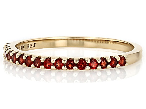 Pre-Owned Red Garnet 14k Yellow Gold Band Ring 0.30ctw