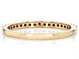 Pre-Owned Red Garnet 14k Yellow Gold Band Ring 0.30ctw