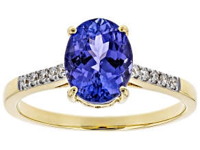 Pre-Owned Blue Tanzanite 18k Yellow Gold Ring 1.63ctw