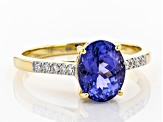 Pre-Owned Blue Tanzanite 18k Yellow Gold Ring 1.63ctw