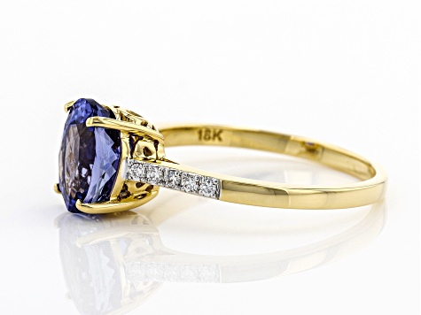 Pre-Owned Blue Tanzanite 18k Yellow Gold Ring 1.63ctw