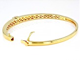 Pre-Owned Moissanite 14k Yellow Gold Over Silver Bangle Bracelet 1.20ct DEW