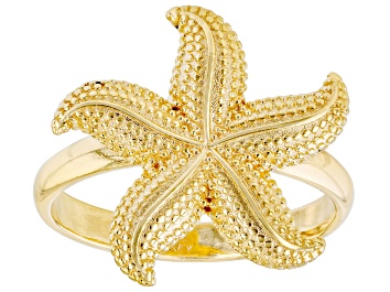 Picture of Pre-Owned 18k Yellow Gold Over Sterling Silver Starfish Ring