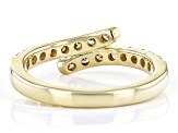 Pre-Owned Champagne Diamond 10k Yellow Gold Bypass Ring 0.50ctw