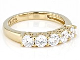 Pre-Owned White Cubic Zirconia 18k Yellow Gold Over Sterling Silver Ring 1.25ctw