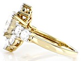 Pre-Owned Moissanite 14k Yellow Gold Over Silver Ring 3.18ctw DEW.