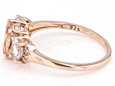 Pre-Owned Peach Morganite 18k Rose Gold Over Sterling Silver Ring 1.48ctw