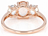 Pre-Owned Peach Morganite 18k Rose Gold Over Sterling Silver Ring 1.48ctw