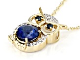 Pre-Owned Blue Kyanite 10k Yellow Gold Pendant With Chain 1.56ctw