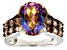 Pre-Owned Multicolor Quartz Rhodium Over Sterling Silver Ring 4.78ctw