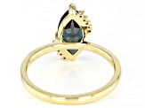 Pre-Owned Blue Lab Created Alexandrite 10k Yellow Gold Ring 1.74ctw