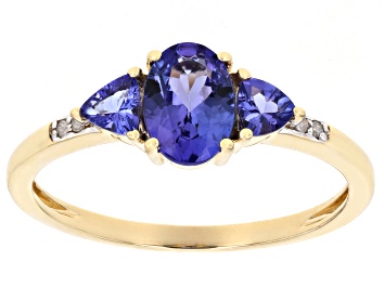 Picture of Pre-Owned Tanzanite 10k Yellow Gold Ring 1.00ctw