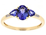 Pre-Owned Tanzanite 10k Yellow Gold Ring 1.00ctw