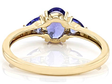 Pre-Owned Tanzanite 10k Yellow Gold Ring 1.00ctw