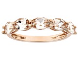 Pre-Owned Peach Morganite 10k Rose Gold Band Ring 1.49ctw